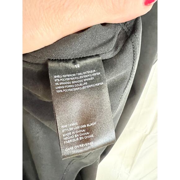 LAUNDRY by Shelli Segal Ruffle Sleeve Mini Shift Dress Black Girls Size 12 Years - Picture 4 of 5